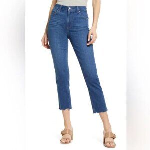 Paige Sarah High Waist Crop Slim Jeans (Radio Star Distressed) in Size 33